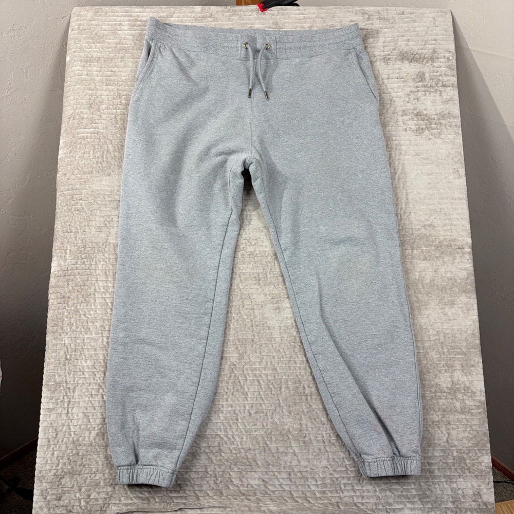 American‎ Giant Mens XXL Gray Cotton Fleece Jogger Sweatpants Made in USA